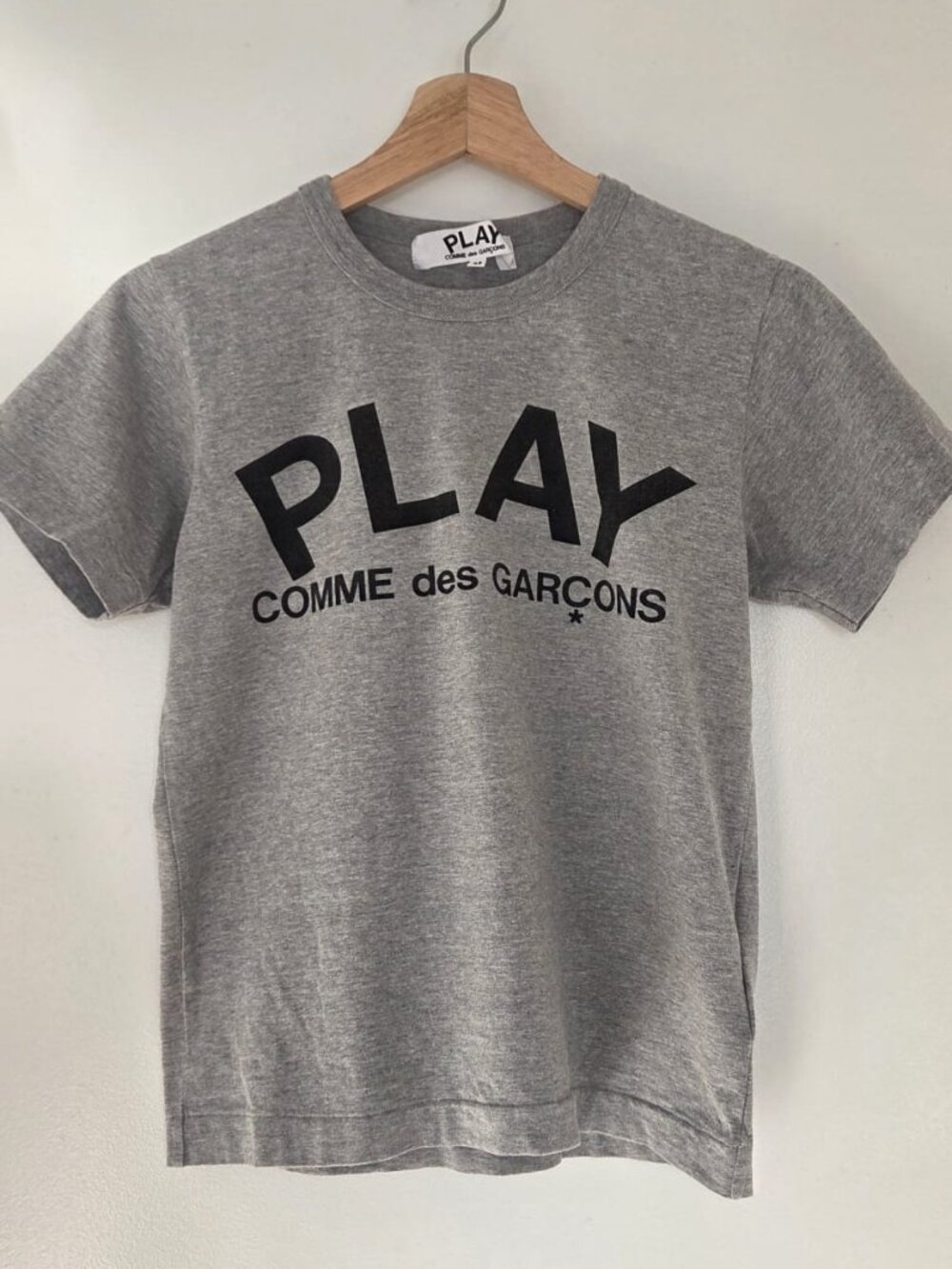 COMME des GARCONS PLAY Cotton T-shirt Short Sleeve Gray